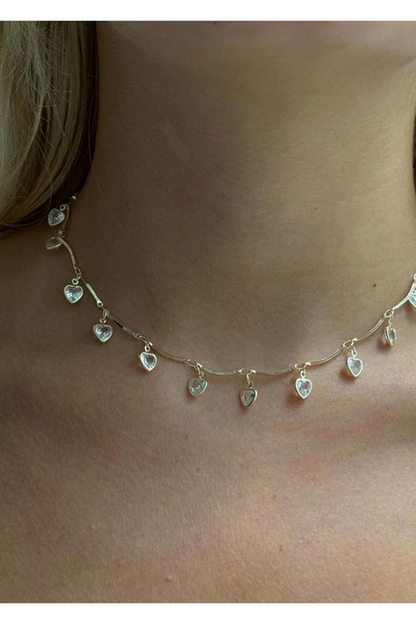 Heliophilia Silver Collar de Latón con Piedra de Circonio Dorado Heliophilia Silver Collar de Latón con Piedra de Circonio Dorado